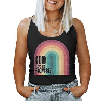 God Keeps His Promises Cute Boho Rainbow Women Tank Top | Mazezy