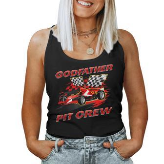 Godfather Pit Crew Race Car Birthday Party Racing Family Racing Women Tank Top | Mazezy