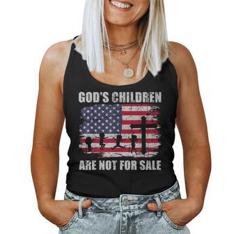 Gods Children Are Not For Sale Christ Christian Vintage Women Tank Top Weekend Graphic - Monsterry UK