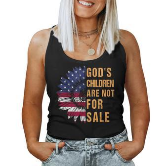 Gods Children Are Not For Sale Political Political Women Tank Top | Mazezy