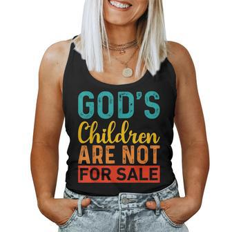 Gods Children Are Not For Sale Quotes Quotes Women Tank Top | Mazezy