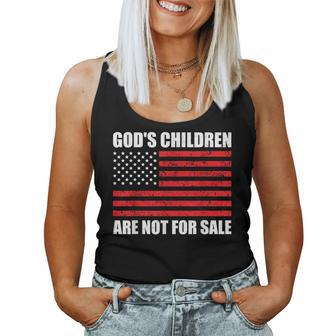 Gods Children Are Not For Sale Usa Flag Children Usa Women Tank Top | Mazezy