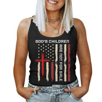 Gods Children Are Not For Sale Vintage Gods Children Quote Women Tank Top Weekend Graphic - Seseable