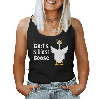 Gods Silliest Goose Silly Disguise Women Tank Top | Mazezy