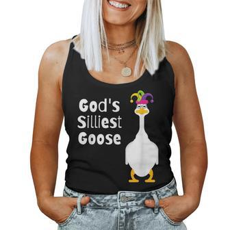 Gods Silliest Goose Silly Jester Women Tank Top | Mazezy