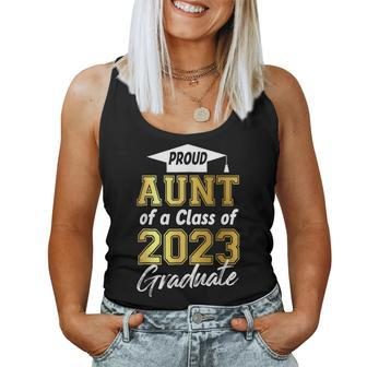Gold Proud Aunt Of A Class Of 2023 Graduate Women Tank Top | Mazezy