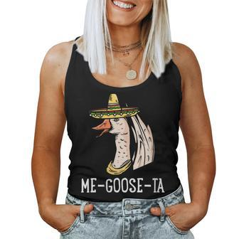 Me Goose-Ta Spanish Goose Pun Mexican Women Tank Top | Mazezy