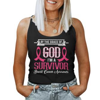 Grace Of God I'm A Survivor Breast Cancer Awareness Women Tank Top - Seseable
