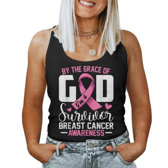 By The Grace God I'm A Survivor Breast Cancer Survivor Women Tank Top