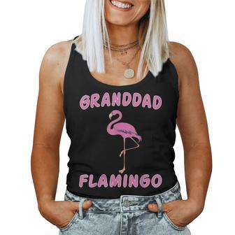 Granddad Bird Flamingo - Family Matching Bird Pink Women Tank Top | Mazezy
