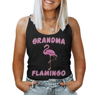 Grandma Bird Flamingo - Family Matching Bird Pink Women Tank Top | Mazezy