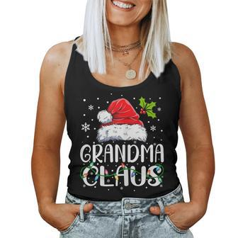Grandma Claus Xmas Santa Matching Family Christmas Pajamas Women Tank Top - Seseable