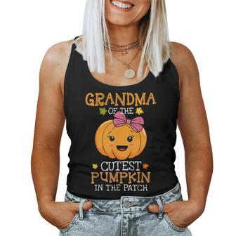 Grandma Of The Cutest Pumpkin In The Patch Halloween Women Tank Top - Thegiftio UK
