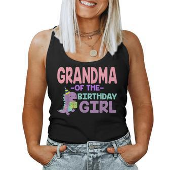 Grandma Of The Birthday For Girl Saurus Rex Dinosaur Party Women Tank Top Weekend Graphic - Monsterry DE