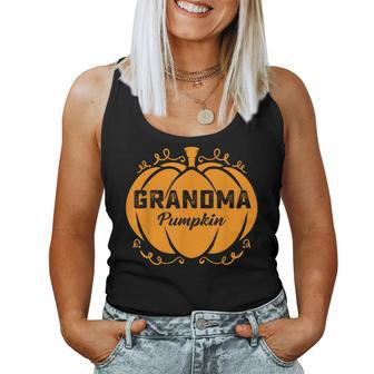 Grandma Pumpkin Halloween Family Costume Thanksgiving Women Tank Top - Seseable