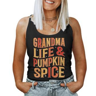 Grandma Pumpkin Spice Autumn Fall Season Grandmother Women Tank Top - Thegiftio UK