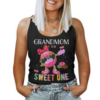 Grandmom Of The Dabbing Donut Birthday Girl Donut Sweet Women Tank Top | Mazezy