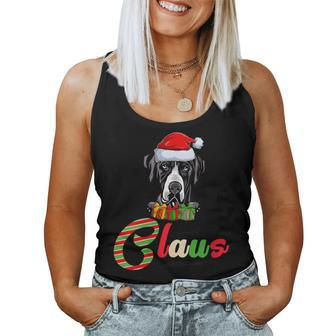 Great Dane Claus Dog Lovers Santa Hat Ugly Christmas Sweater Women Tank Top - Monsterry