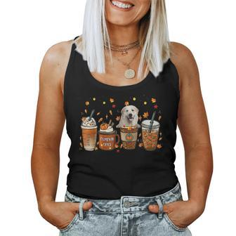 Great Pyrenees Fall Coffee Pumpkin Spice Latte Iced Autumn For Coffee Lovers Women Tank Top | Mazezy