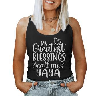 My Greatest Blessings Call Me Yaya Greece Greek Grandma Women Tank Top - Monsterry