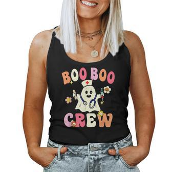 Groovy Boo Boo Crew Cute Ghost Halloween Costume Nurse Women Tank Top - Monsterry