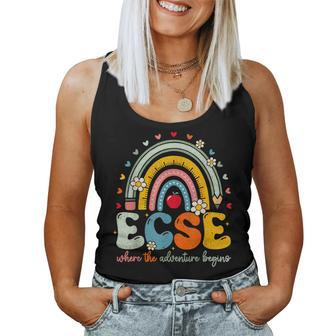 Groovy Cute Early Childhood Special Education Sped Ecse Crew Women Tank Top - Monsterry CA