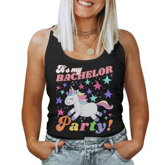Groovy It's My Bachelor Party Unicorn Marriage Party Women Tank Top