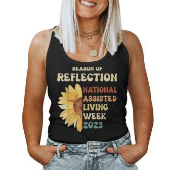 Groovy National Assisted Living Week 2023 Retro Vintage Women Tank Top | Mazezy UK