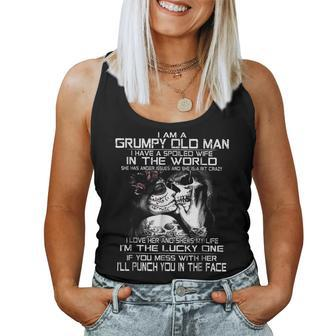 I Am A Grumpy Old Man I Have A Spoiled Wife In The World Old Man Women Tank Top | Mazezy