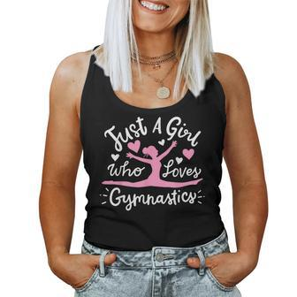 Gymnastics Gymnast Just A Girl Who Loves Gymnastics Women Tank Top Weekend Graphic - Seseable