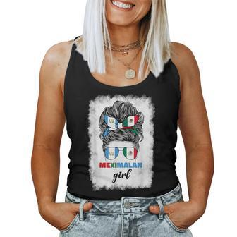 Half Mexican And Guatemalan Mexico Guatemala Flag Girl Women Tank Top - Seseable