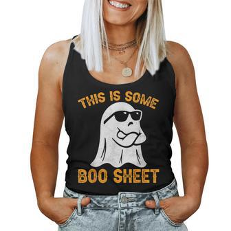 Halloween Boo Ghost This Is Some Boo Sheet Women Tank Top | Mazezy