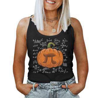 Halloween Math Teacher Pumpkin Pie Pi Mathematics Lovers Women Tank Top - Thegiftio UK
