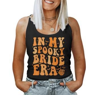 Halloween In My Spooky Bride Era Groovy Wedding Bachelorette Women Tank Top - Monsterry UK