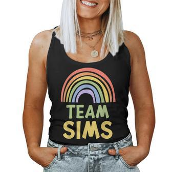 Happy Colorful Team Sims Rainbow Pride Green Yellow Women Tank Top | Mazezy