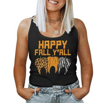 Happy Fall Yall Th Halloween Tooth Dentist Dental Asst Halloween Women Tank Top | Mazezy