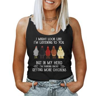In My Head Im Thinking About Getting More Chickens Women Tank Top | Mazezy