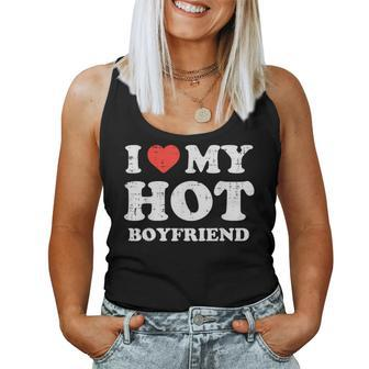 I Heart My Hot Boyfriend Love Bf Couple Girlfriend Women Women Tank Top | Mazezy