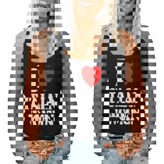 I Heart Love Italian Women Sexy Hot Beautiful Accent Women Tank Top | Mazezy