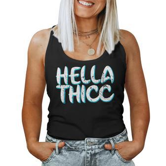 Hella Thicc Thick Thighs Melanin Poppin Christmas Women Tank Top | Mazezy
