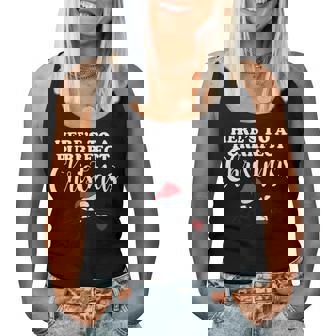 Here's To A Purrfect Christmas Wine Cat Women Tank Top | Mazezy