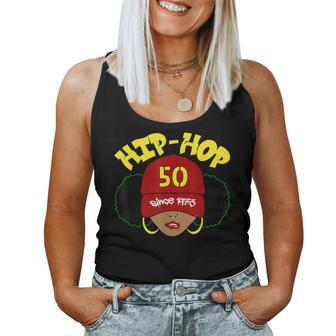 Hip Hop Is 50 50Th Anniversary Afro Puffs Black Women Tank Top - Monsterry DE