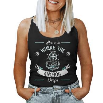 Home Is Where The Anchor Drops Compass Captain Women Tank Top | Mazezy