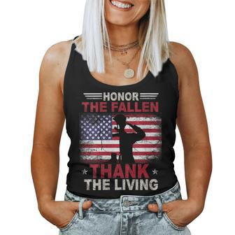 Honor The Fallen Veteran Themed Military Support Veteran Day Women Tank Top - Monsterry