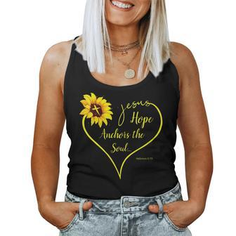 Hope Anchors The Soul Christian Bible Quote Hebrews 619 Women Tank Top | Mazezy
