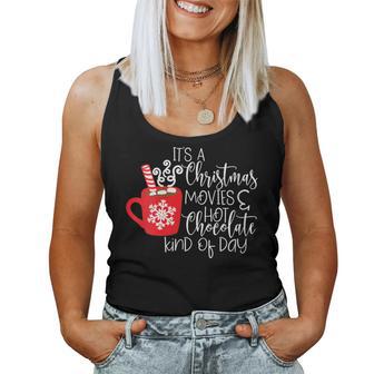 Hot Chocolate Movies Christmas Pajama Morning Party Women Tank Top - Monsterry