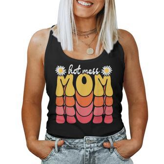 Hot Mess Mom Retro Mama Happy Mother's Day Women Tank Top - Monsterry