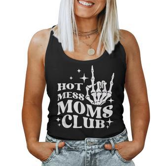 Hot Mess Moms Club Vintage Retro Mama Mom For Mom Women Tank Top | Mazezy