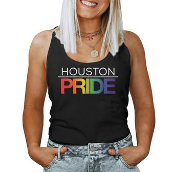 Houston Pride Lgbtq Rainbow Women Tank Top | Mazezy