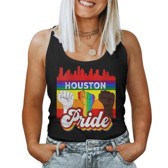 Houston Pride Rainbow Gay Pride Flag Lgbt Women Tank Top | Mazezy